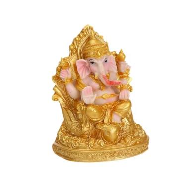 Imagem de Bothyi Lord Ganesha estátua ganesha estatueta design retro design decorativo ornamento portátil escultura de buda para escritório de escritório