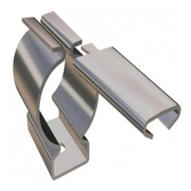 Imagem de Abraçadeira D com cunha 1" - 100 Peças - Luxtil