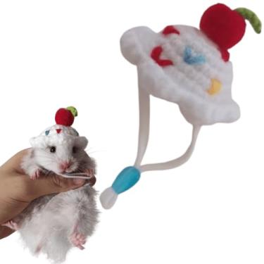 Imagem de Chapéus de hamster mini chapéus para cobras, animais pequenos, porquinho-da-índia, roupas para lagartos, dragões barbudos, papagaios, festas de fim de ano, acessórios de fantasia (F, PP)