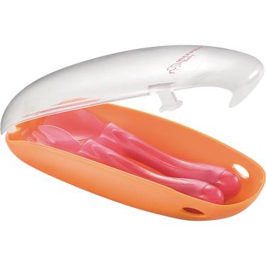 Imagem de Colher e Garfo com Estojo Multikids Funny Meal BB072 Menina