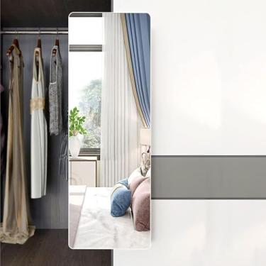 Imagem de Roupeiros Com Espelho Deslizante Para Quarto, Espelho Giratório Oculto, Espelho De Vestir De Corpo Inteiro Para Casa, Espelho De Porta Deslizante Embutido, Estrutura De Liga De Alumínio, Es