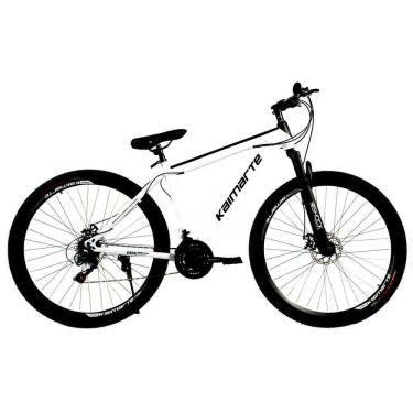 Imagem de Bicicleta Aro 29 Bike 21 Vel Marchas Everest Freio A Disco Quadro Alumínio Leve Resistente Cor Branco/preto - Wct Fitness