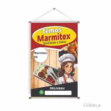 Imagem de Banner pronto Marmitex BA 332 medida 45x70 cm arte pronta