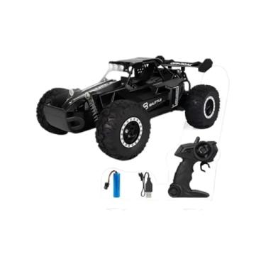 Imagem de Carrinho de Controle Remoto 4x4, 1:16, Alta Velocidade 20km/h, 2.4GHz, LED, Amortecedores, Todo-Terreno