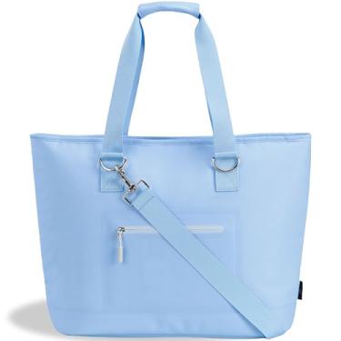 Imagem de Bolsa térmica grande e macia de 20 L, à prova de vazamento SIYUAN com zíper resistente à água para piquenique, acampamento, sem BPA, resfriamento por 12 horas, azul