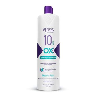 Imagem de Agua Oxigenada OX Emulsão Vloss Profissional 10 Vol. 900ml - Vloss Cos