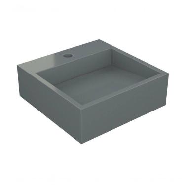Imagem de Cuba De Apoio Banheiro Jade Pedra 40x40cm Chumbo Fosco