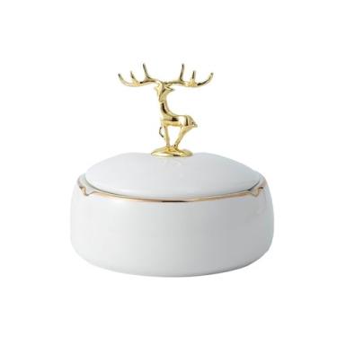 Imagem de Cinzeiro de ervas daninhas cinzeiro de cerâmica, cinzeiro com tampas para cigarros, bandeja de cinzas à prova de vento para exteriores, casa, escritório, bar, café, decoração de hotel cinzeiros para C