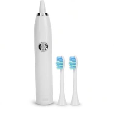 Imagem de Escova de Dentes Elétrica Recarregável, Branca, com 2 Cabeças de Escova Extras, Bateria Recarregável, Sistema de Limpeza Profunda