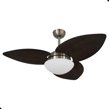 Imagem de Ventilador de Teto Dormamu Bronze 3 Pás Palmae Tabaco 127V com Controle