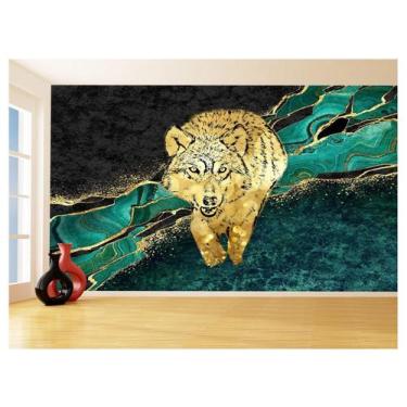 Imagem de Papel De Parede Animais Pop Art Lobo Colorido 3,5M Pxa591 - Você Decor
