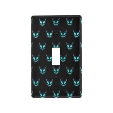 Imagem de Blueangle Capa para placa de parede para interruptor de luz - Cheshire Cat Texture Light Switch Cover Decorativa Placa de Parede, Tamanho 1 - Gangue 4,53 x 2,76 polegadas (195)