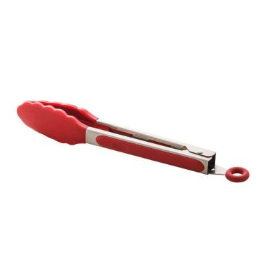 Imagem de Pinça de Silicone Vermelho Com Cabo Aço Inox Charmy Lyor