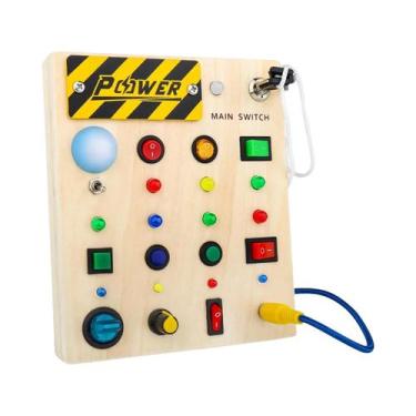 Imagem de Brinquedos Montessori Para Crianças, Painel Sensorial De Madeira Com I