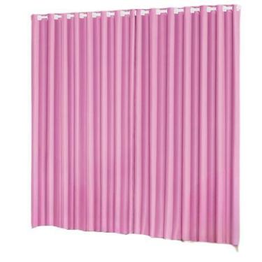 Imagem de Cortina oxford tecido 3,00x2,50 Para Varão Simples - Ludatex, Rosa