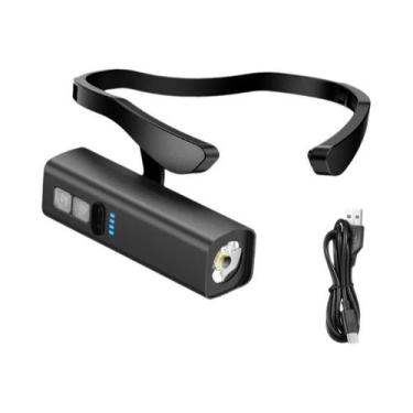 Imagem de Lanterna De Cabeça Portátil Com Carregamento Tipo-C Para Corrida E Cam