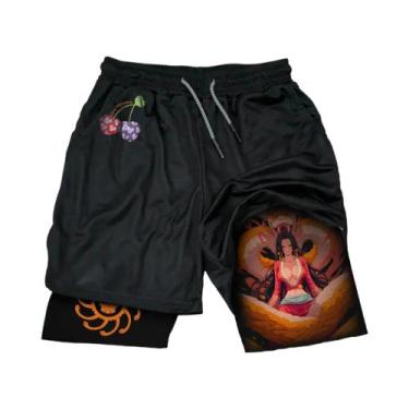 Imagem de Shorts De Verão Para Homens E Mulheres, Dupla Camada, Estilo Casual Pa