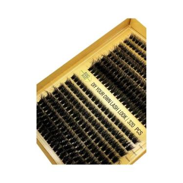 Imagem de Cílios Postiços Em Tufos Fluffy 60D 80D 100D 8-16mm 320 Para Aplicação