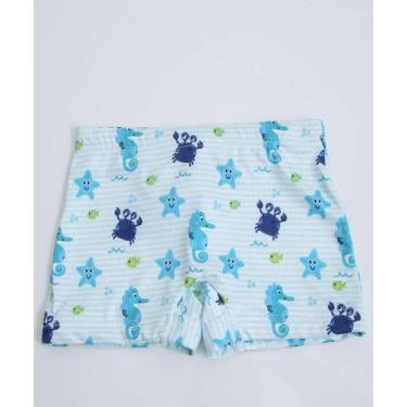 Imagem de Sunga Boxer Infantil Estampa Caranguejo MR Tam 1 a 10-57109, 2, Branco