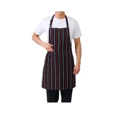 Imagem de Avental De Chef Listrado Ajustável Para Adultos, Ideal Para Camping, P