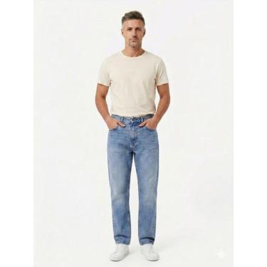 Imagem de Calça Jeans Slim Masculina Cor:Jeans MédioGênero:MasculinoTamanho:42 -