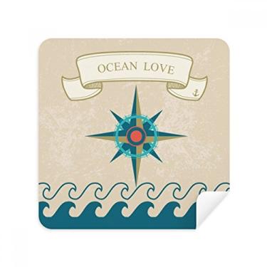 Imagem de Ocean Love Sea Sailing Bússola padrão óculos pano pano pano pano pano pano pano pano pano pano pano embalagem com 2