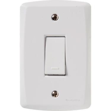 Imagem de Conjunto 4X2 Com 1 Interruptor Simples 10 A 250V Lux2 Branco