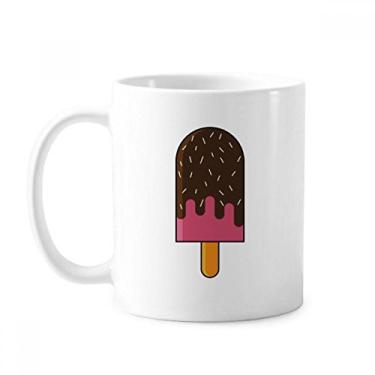 Imagem de Caneca de sorvete doce crocante com agulha de chocolate cerâmica xícara de porcelana de café louça