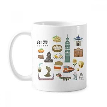 Imagem de Taiwan Características Caneca de atrações de viagem cerâmica xícara de porcelana de café louça
