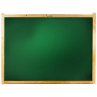 Imagem de Lousa Quadro Escolar Verde UV Standard 120x90 cm MDF 3mm para Giz Moldura Madeira Pinus Natural