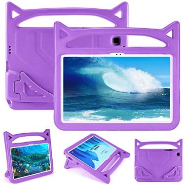Imagem de elitegadget Capa para Samsung Galaxy Tab A9+ Plus de 11 polegadas (SM-X210/X215/X216) Lançada em 2023 - Capa leve à prova de choque com alça com suporte + 1 caneta Stylus de cor aleatória (Roxo)