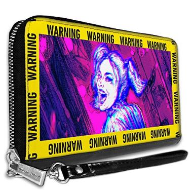 Imagem de Buckle-Down Carteira feminina de poliuretano com zíper retangular - Aves de Rapina, 19 x 11,4 cm