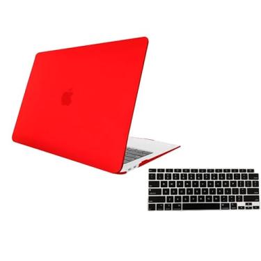 Imagem de Kit Capa Case Para Macbook Air 15.3 Polegadas A2941 / A3114 + Película de Teclado Com CHIP M2 M3 (Vermelho Fosco)