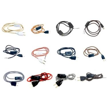 Imagem de Instala Rabicho Tecido C Interruptor Abajur 1,50mt + Tomada - Immediat