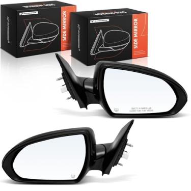 Imagem de A-Premium Par (2) espelhos retrovisores elétricos do lado do motorista e do passageiro - compatível com Hyundai Elantra 2017 2018 - Espelho retrovisor externo dobrável manual aquecido preto -