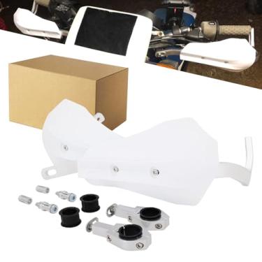 Imagem de JFG RACING Protetores de mão de bicicleta de sujeira, protetores de mão universais alargados para 7/8 em 22 mm e 1 1/8 28 mm no guidão para motocross e supermotor de enduro (branco)