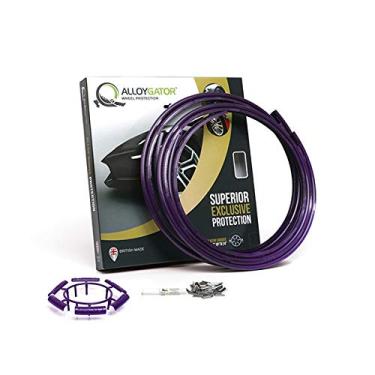 Imagem de AlloyGator Protetores de roda de liga leve | Protetores de aro | Proteção de roda | Proteção de roda de liga leve | Serve para rodas de 30 a 61 cm de diâmetro | 14 cores | Pacote com 4 (roxo, rodas de até 61 cm)