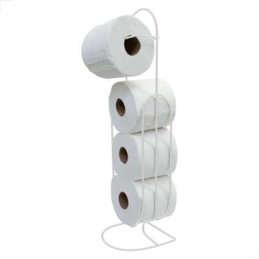 Imagem de Suporte Papel Higiênico Luxo - Branco -  Plug Lar