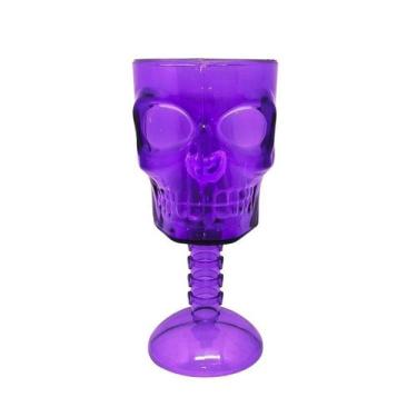 Imagem de Taça Halloween Caveira Sombria - Festas e Fantasias, Roxa