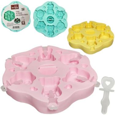 Imagem de Forma De Silicone Redondo Para Picole/Sorvete E Doce Com 6 Cavidades +