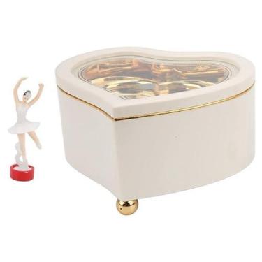 Imagem de Caixinha De Musica Bailarina Porta Joia Decorativo Formato Coração - N