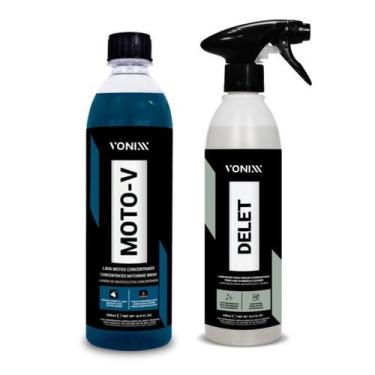 Imagem de Lava Motos Moto-V 500ML + Limpador de Borrachas Delet 500ml - Vonixx