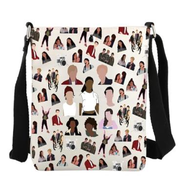 Imagem de JYTAPP Julie Ghost Phantom Bolsa tiracolo inspirada no programa de TV Sunset Curve Bolsa de presente para fãs Julie Ghost Band Rock Lover Gift, Bege, Small