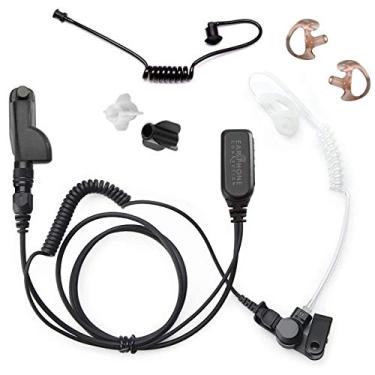 Imagem de Fone de ouvido de rádio para Motorola APX Series, EP1334QR-PTT Quick Release Hawk Lapel Mic, Headset de vigilância policial, inclui pacote de acessórios exclusivo