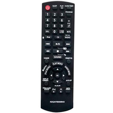 Imagem de Controle remoto de substituição N2QAYB000643 aplicável ao sistema estéreo compacto Panasonic SC-HC55 SC-HC55DB SC-HC55DBEBK SCHC55 SCHC55DB SCHC55DBEBK