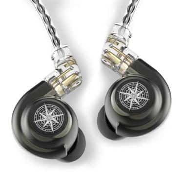 Imagem de BZINK Fones de ouvido Conch in Ear Monitor, Hi-Fi, Fones de ouvido para jogos vocais cristalinos de alta resolução com revestimento de liga de zinco, fones de ouvido IEMs de palco profissional, fones