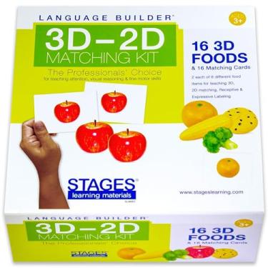 Imagem de Stages Learning Language Builder Kit de combinação de alimentos 3D-2D para educação de autismo e terapia de aba