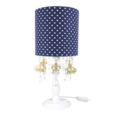 Imagem de Abajur Quarto de Bebê Perfeito Base Madeira Decorado - 45 cm - Potinho