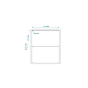 Imagem de Kit Com 10 Rolos Etiqueta Couche 100x60 (mm) 10x6 Cm - RPrint Etiqueta