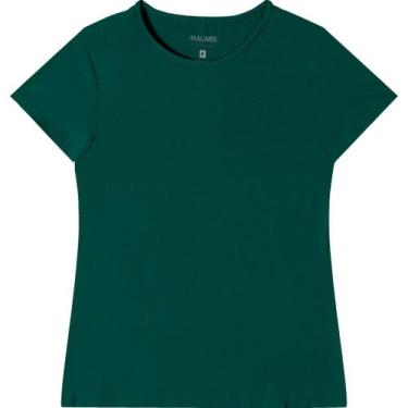 Imagem de Blusa Manga Curta Feminina Viscose Stretch Malwee Ref. 79410, Verde 70